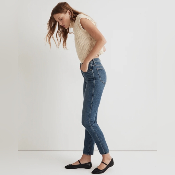 Madewell Stovepipe Jean Size 25 with magic pockets. Blue Denim - Picture 11 of 12